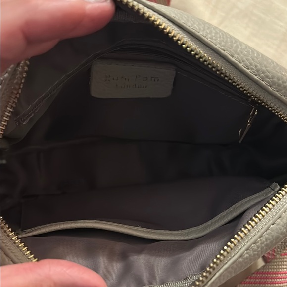 Stone Crossbody Bag with Pink Chevron Strap - Picture 3 of 15